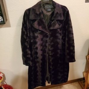 Paris Blue Black Fur Coat